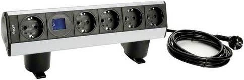 Hager Elektro-Sockelleisten-Zubehör Steckdosencontainer aus Aluminium in Silber, Breite: 32,4 cm - Bild 1