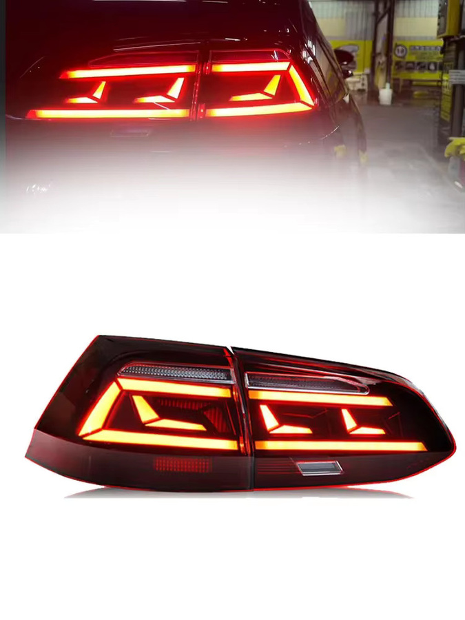 Wzjoo LED Rücklicht für VW Golf 7 und Golf 7,5 in Rot mit Sport-Design für Bremse, Blinker und Nebel - Bild 3