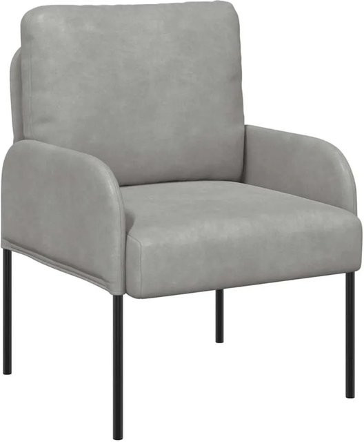 vidaXL Modernes Sofa mit Kissen in Hellgrau aus Sperrholz mit Armlehnen B/T/H: 110 x 80 x 56 cm - Bild 1