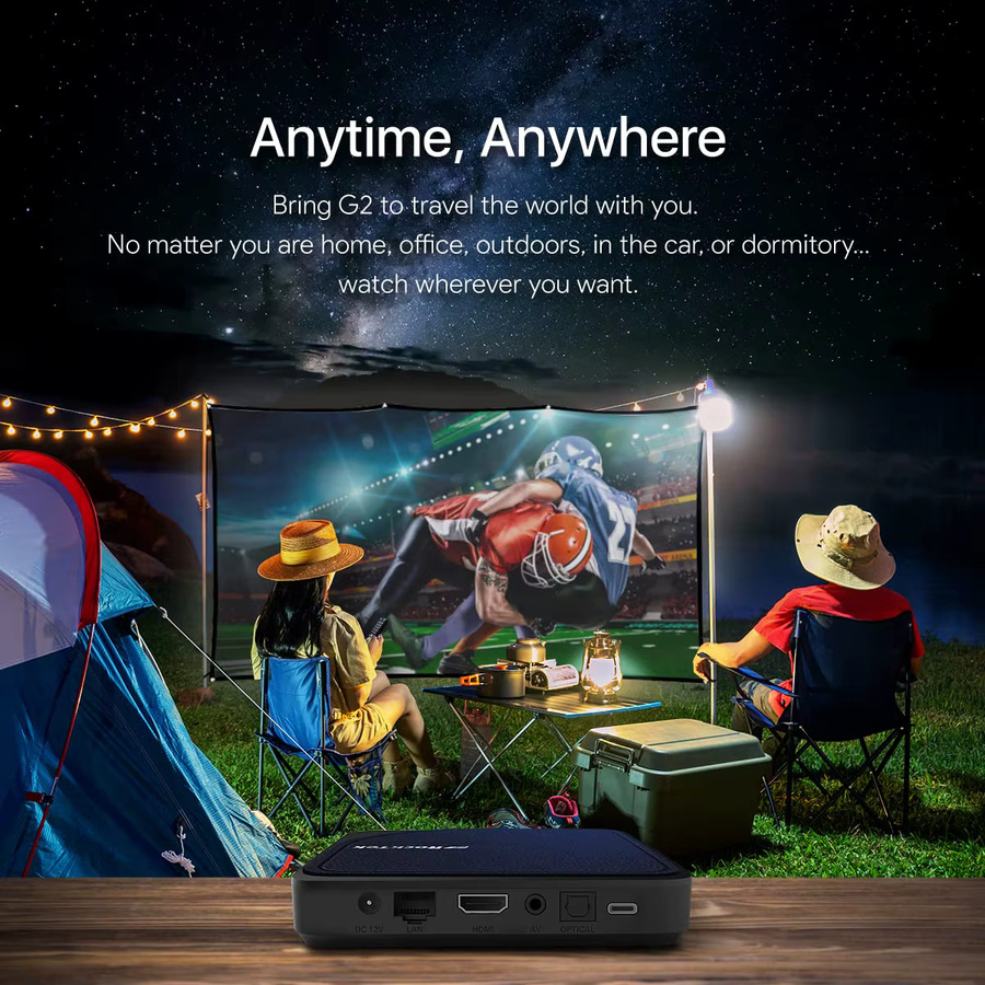 RockTek G2 Android 14 TV-Box 4K UHD Media Player mit Amlogic S905X4-K, 1000M DDR4, Netflix und Google-Zertifizierung, DTS Dolby Audio Vision, Schwarz - Bild 6