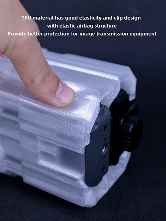 DJI SDR Wireless Video Transmission System TPU elastische Schutzhülle für Sender und Empfänger in Grau - Bild 5