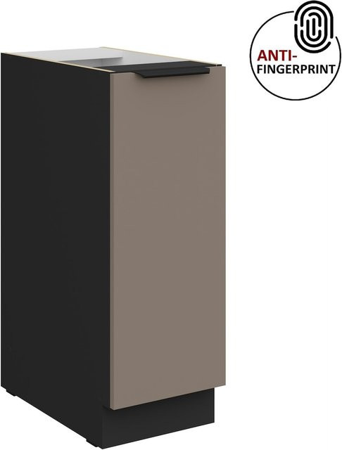 Küchen Unterschrank Schrankauszug ARIA Sandgrau matt Anti Fingerprint Breite: 30 cm - Bild 1
