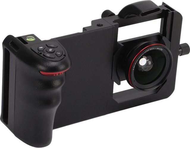Ulanzi Handy Video Rig Handheld Smartphone Kamera Stabilisator Halterung mit Weitwinkel und Makro Objektiv in Schwarz - Bild 1