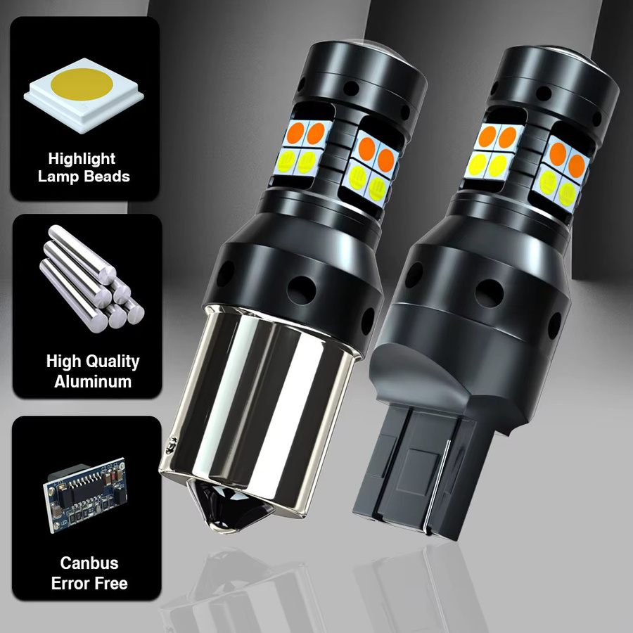 LECIBUBI LED Dual Modus Blinker und Tagfahrlicht DRL Set für Volvo V50 2003-2012, 2 Stück, Schwarz - Bild 5