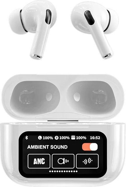 QGeeM A9 Pro In-Ear Bluetooth-Kopfhörer mit ANC-Rauschunterdrückung und Touchscreen-Steuerung in Weiß - Bild 1