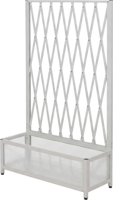 MCW Alu-Rankgitter G21 Scherengitter als Rankhilfe für Blumenkasten und Pflanzkübel, Farbe: Weiß, H x B x T: 152 x 90 x 35 cm - Bild 2