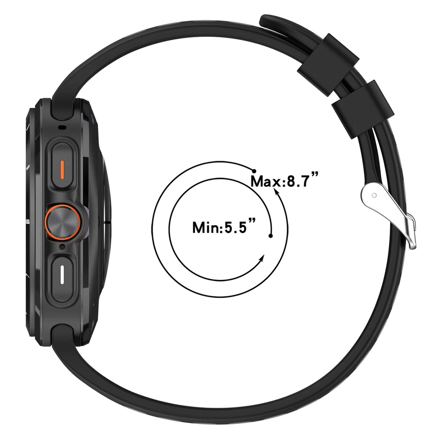 CAOWTAN Uhrenarmband Silikon, Schwarz, Samsung Galaxy Watch Ultra 47 mm - Bild 4