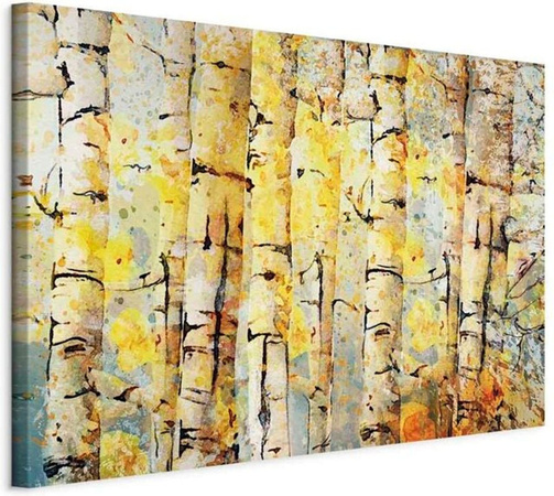 Leinwand Bild Sommerfarben Des Waldes Landschaft Abstrakt Querformat Mehrfarbig