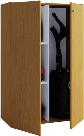 VCM Putzschrank Lona XL aus Holzwerkstoff mit Drehtüren, Breite: 39 cm, Höhe: 105 cm, Tiefe: 70 cm, braun - Bild 1
