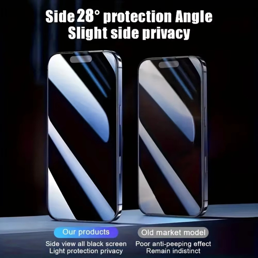 3 Stück DIXSG Anti Spy Hydrogel Displayschutzfolie Full Cover für iPhone 16 15 14 13 12 11 Pro Max Plus X XR transparent - Bild 2