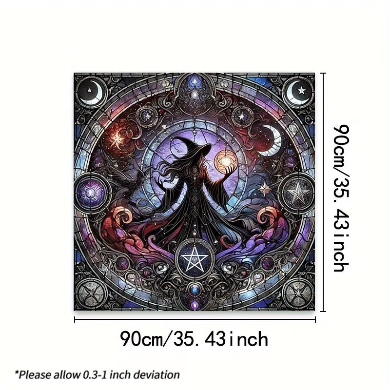 VIKAMA Tischdecke im Boho-Stil mit Tarot-Karten-Motiv für mystische Dekorationen - Bild 4