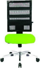 Bürodrehstuhl Topstar X-Pander in Grün mit Aluminiumgestell und lastabhängigen Sicherheitsdoppelrollen - Bild 1