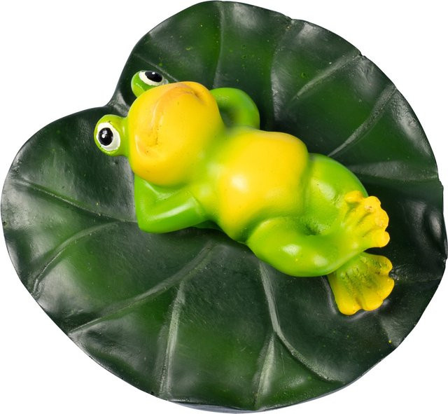 Viva Domo Teichfrosch Figur in Grün und Gelb für den Schreibtisch - Bild 1