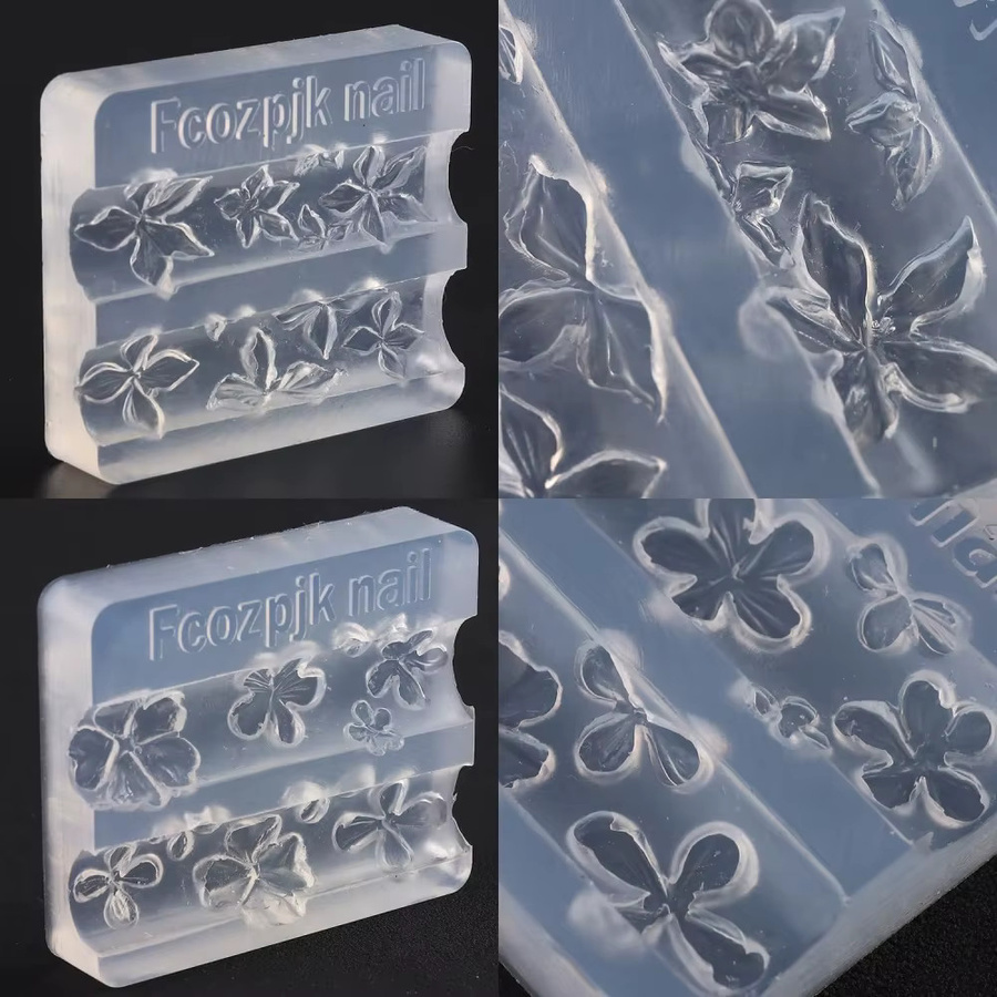 MingLee Nagelmodellierform, Transparente Silikon-Blütenform für Nagelgel - Bild 4