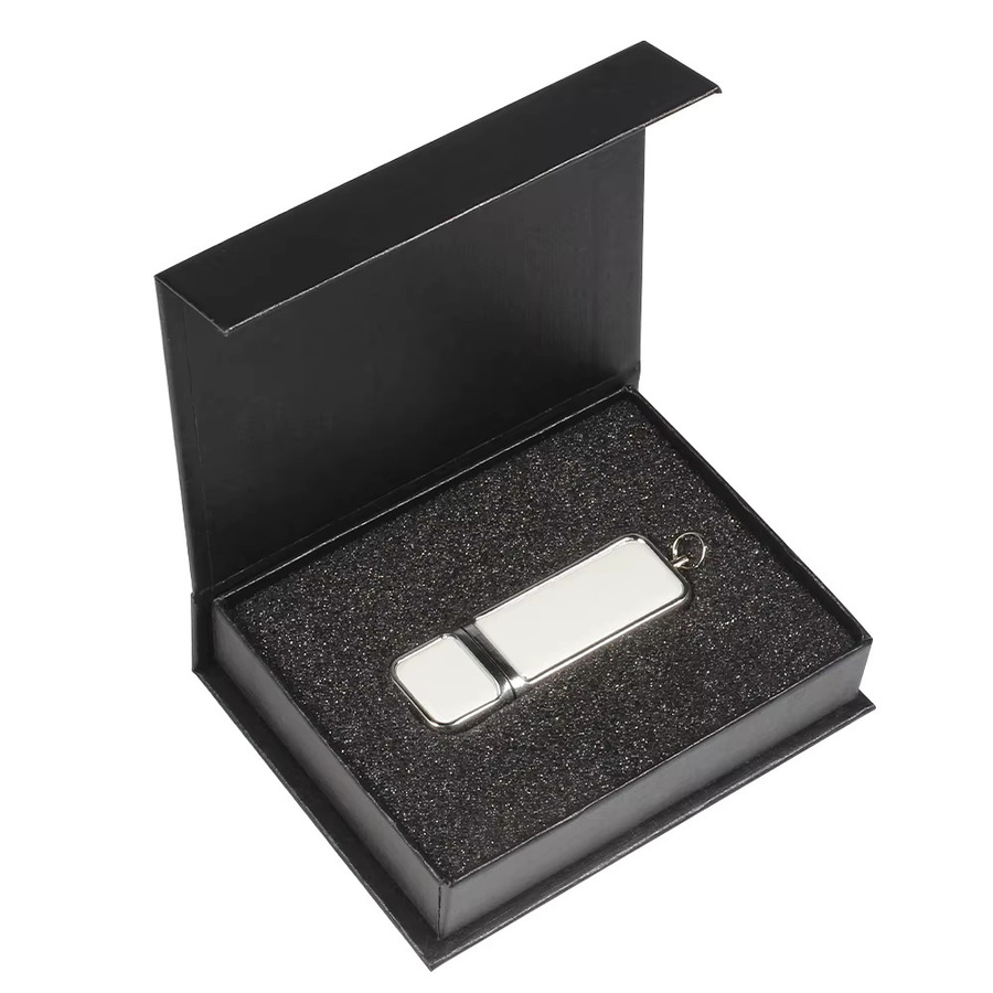 JASTER USB 3.0 Flash-Laufwerk aus Leder mit 128GB Speicher in Weiß - Bild 2
