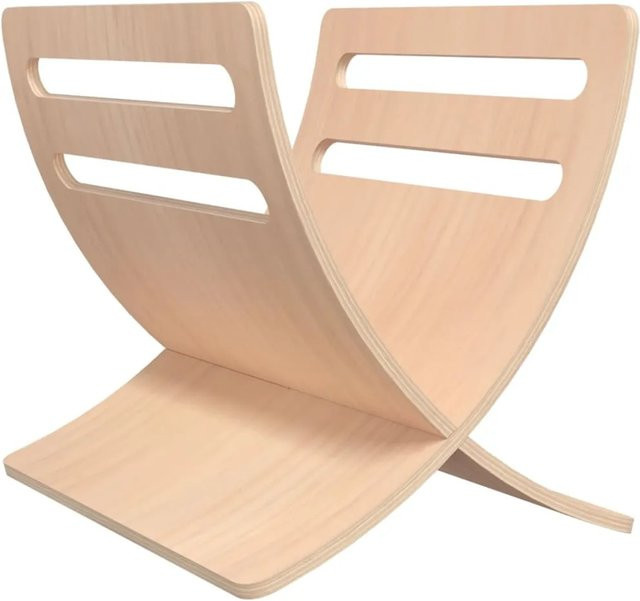 vidaXL Zeitungsständer aus Pappelsperrholz freistehend in Braun, B/T/H: 29,5 x 26,5 x 29,5 cm - Bild 1