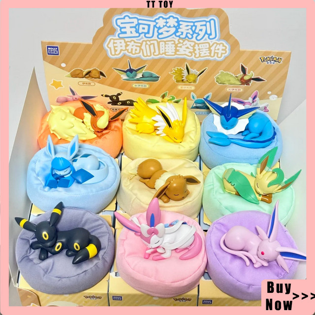 LANGBOWANG Eevee Multi-Form Anime-Figur Blindbox als Sammlerstück und Schreibtisch-Dekoration in Multicolor - Bild 1