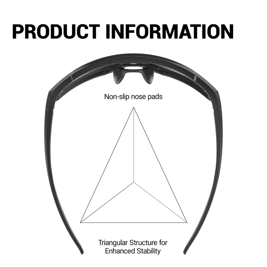 SCVCN Sportsonnenbrille, Vollrand, Black, Unisex, Wrap - Bild 6