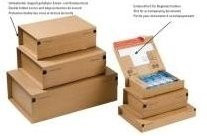 ColomPac Paket-Versandkarton POST in Braun, Größe SM, B/T/H: 21,5 x 15,5 x 4,3 cm - Bild 1