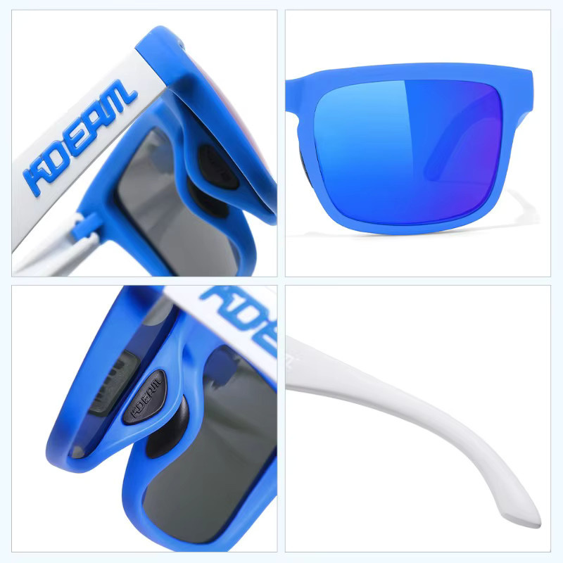 KDEAM KD332 Sonnenbrille, quadratisch, Vollrand, multicolor, Kunststoff, polarisiert - Bild 1