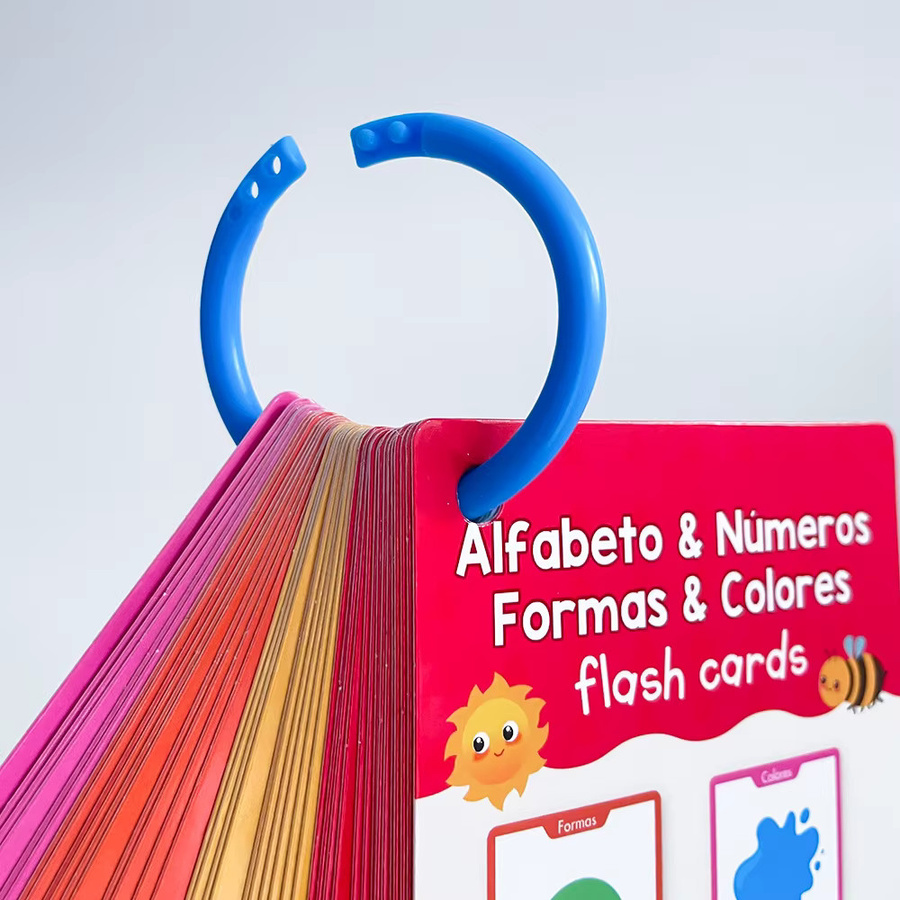QKX Lernkarten für Kinder mit spanischem Alphabet, Zahlen, Farben und Formen, 40 Stück, Mehrfarbig - Bild 4