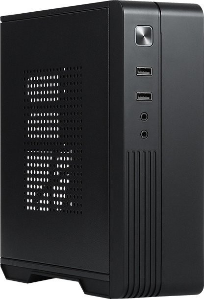 MX02 Gamer ITX Computergehäuse Mini Desktop Case in Schwarz - Bild 1