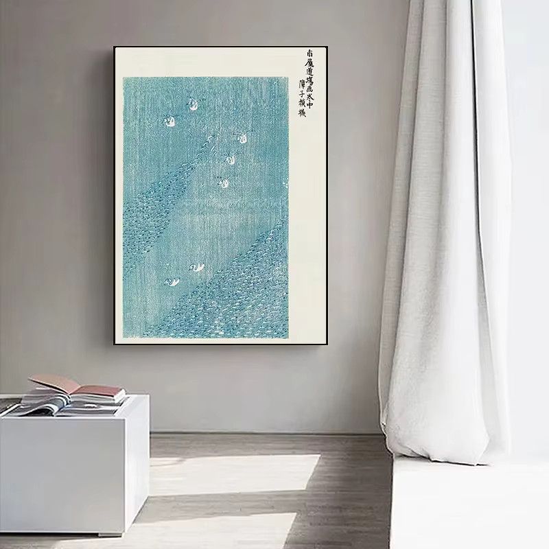 Japanische Vintage Wandkunst Taguchi-Tomoki Leinwandgemälde im Porträtformat für deine Heimdekoration - Bild 4