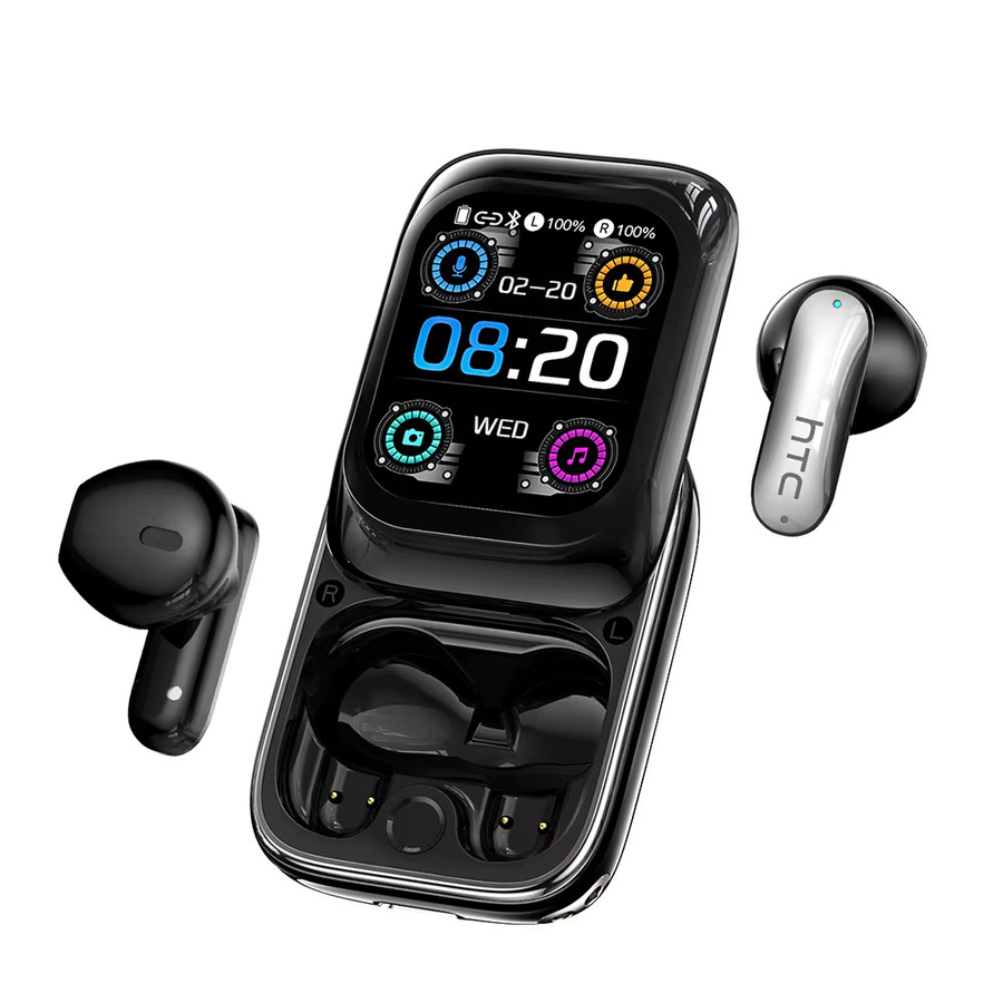 HTC NE48 Bluetooth In-Ear-Kopfhörer mit Sprachübersetzung, Geräuschunterdrückung und Touchscreen in Schwarz - Bild 5