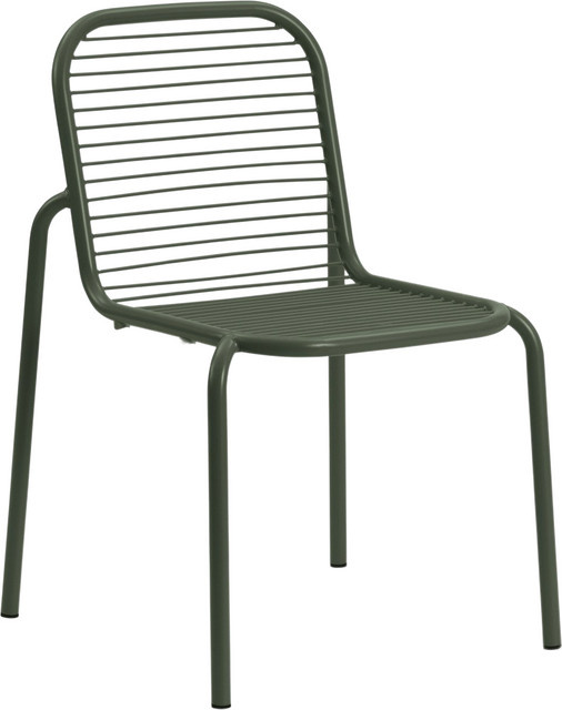 Normann Copenhagen Vig Gartenstuhl aus Stahl in Grün Matt - Bild 1