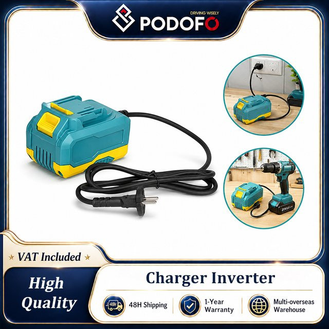 Podofo Batterieadapter Konverter von 220V AC zu 20V DC 40A für 18V Elektrowerkzeuge mit EU-Stecker - Bild 1