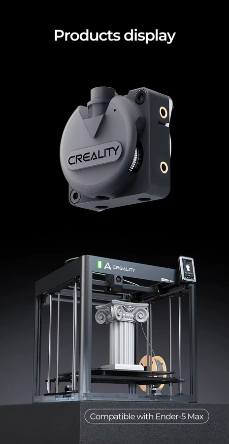 Creality Dual Gears 1 Reduktionsverhältnis für Ender-5 Max 3D-Drucker, Schwarz - Bild 4