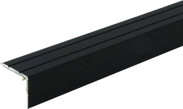 Döllken Treppenwinkelprofil aus eloxiertem Aluminium in Schwarz, selbstklebend, Breite: 25 mm, Höhe: 20 mm, Länge: 900 mm - Bild 1