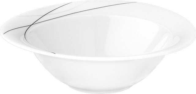 Seltmann Weiden Servierschüssel Trio Highline aus Porzellan, Weiß, Durchmesser: 21 cm - Bild 1