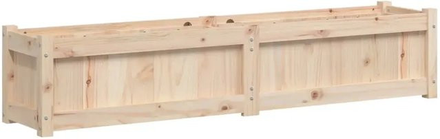 vidaXL Pflanzkübel aus Massivholz Kiefer in rustikaler Optik, B/T/H: 150 x 31 x 31 cm - Bild 1
