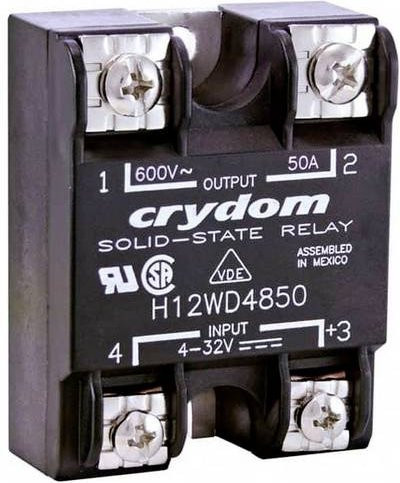 Crydom Halbleiterrelais H12WD4825 Panel Mount Schwarz - Bild 1