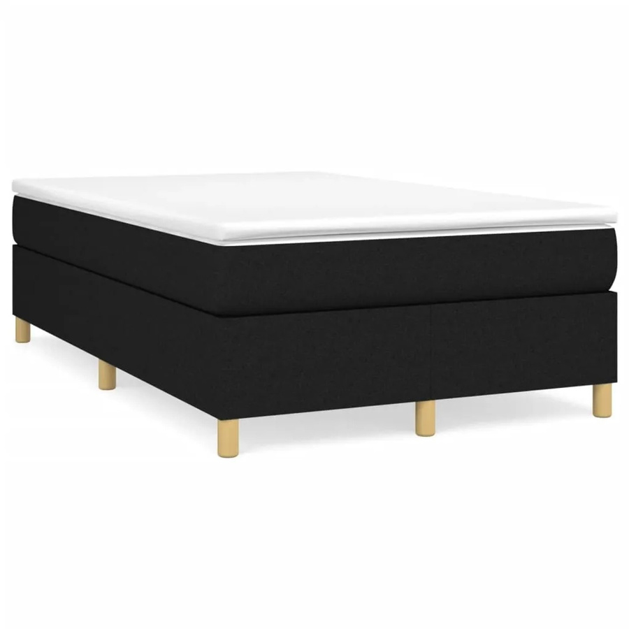 vidaXL Boxspringbett in Schwarz mit Stoffbezug, B/T/H: 120 x 200 x 35 cm - Bild 2