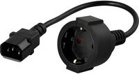 PowerWalker Stromkabel CEE 7/4 auf IEC 60320 C14 Adapter in Schwarz - Bild 1
