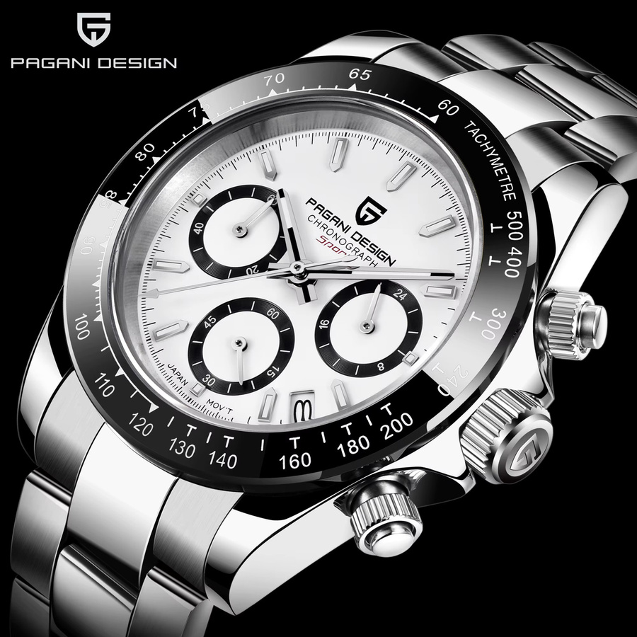 Pagani Design Chronograph, Quarz, Edelstahl, Keramik, Saphirglas, Herren - Bild 2