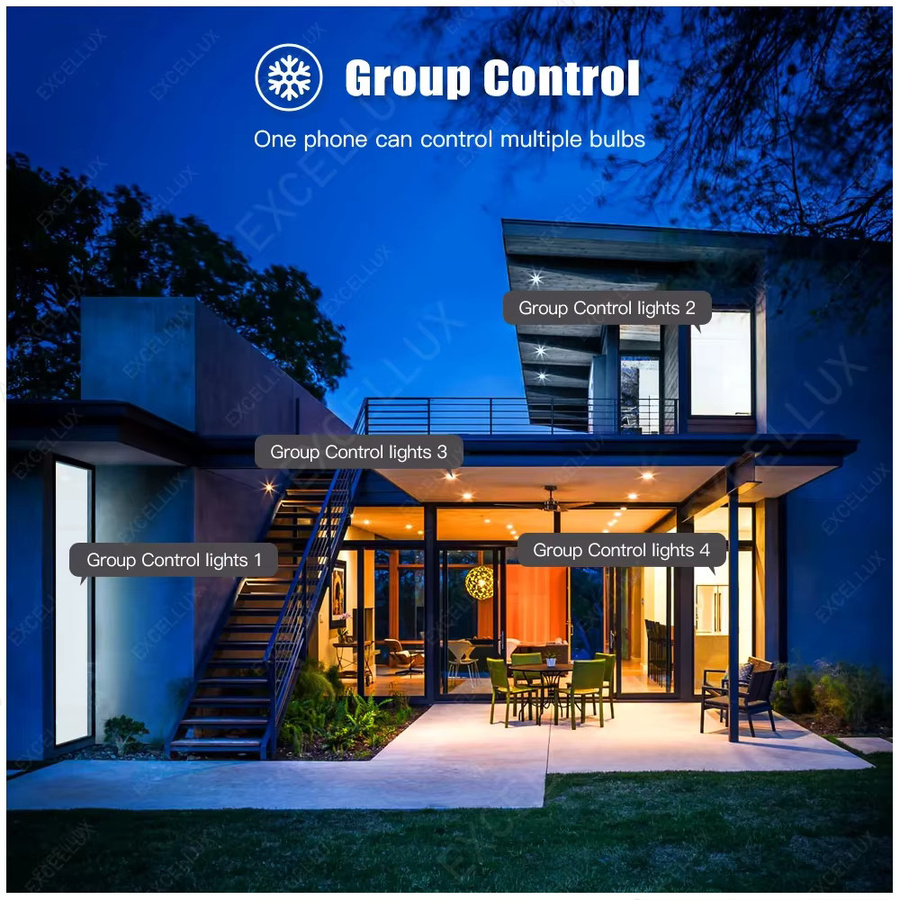Excellux Smart LED Lampe WiFi Zigbee RGB Kerzenlampe und Spotlicht dimmbar mit Alexa Sprachsteuerung 3000–6500 K - Bild 5