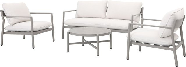 Lounge-Set Outdoor GIARRE in Beige aus Aluminium und Olefin im modernen Design - Bild 1