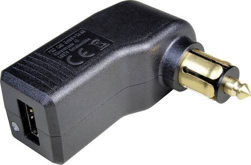 ProCar Gewinkelter USB Normstecker in Schwarz mit max. 3A Belastbarkeit für 12V und 24V - Bild 1