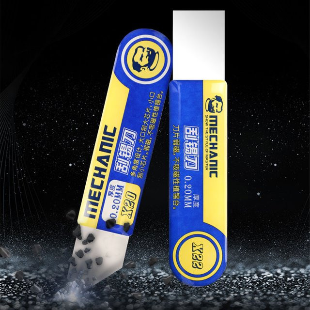 Mechanic X20/X22 Zinn Schaber Lotpaste Schaben Messer für Handy Reparatur Werkzeuge Dicke: 0,2 mm - Bild 1