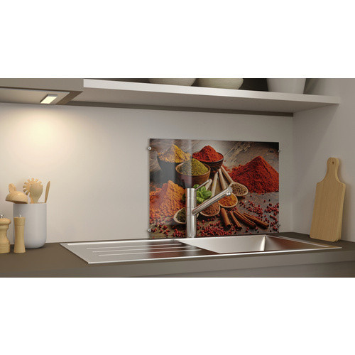 NOVADOORS Glasboard Oriental Spice in mehrfarbigem Abstract-Design aus Glas - Bild 2