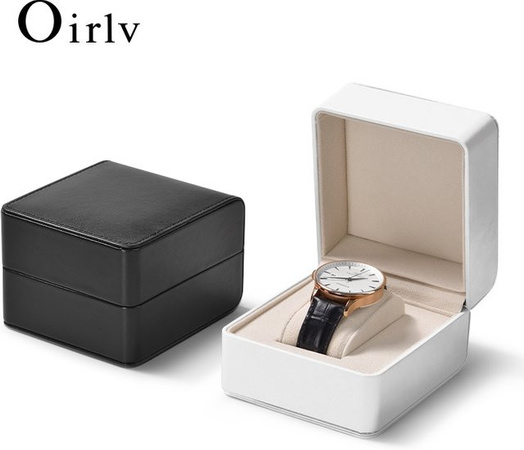 Oirlv Uhrenbox Leder, Weiß, Unisex