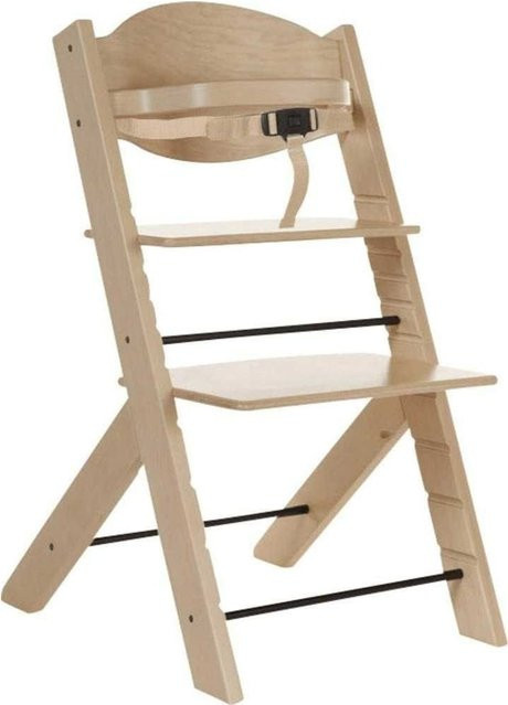 Treppy Hochstuhl aus Holz in Beige im skandinavischen Design mit Höhenverstellung - Bild 1