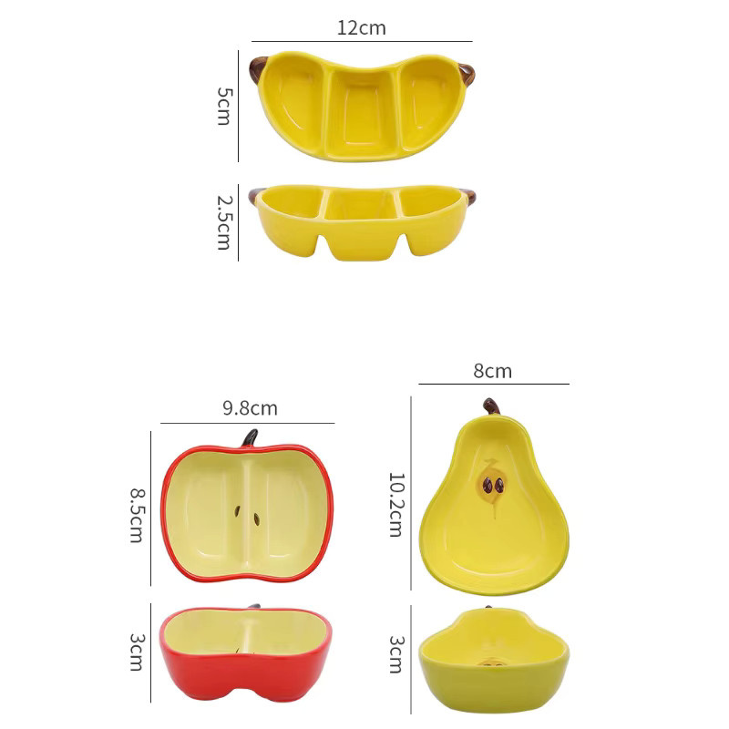 Keramik-Servierschale in Fruchtform für Obst, Snacks und Gewürze - Bild 2