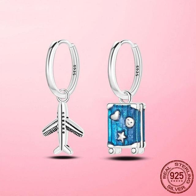 Ohrringe 925 Silber, Eiffelturm, Hundepfote, Damen - Bild 1