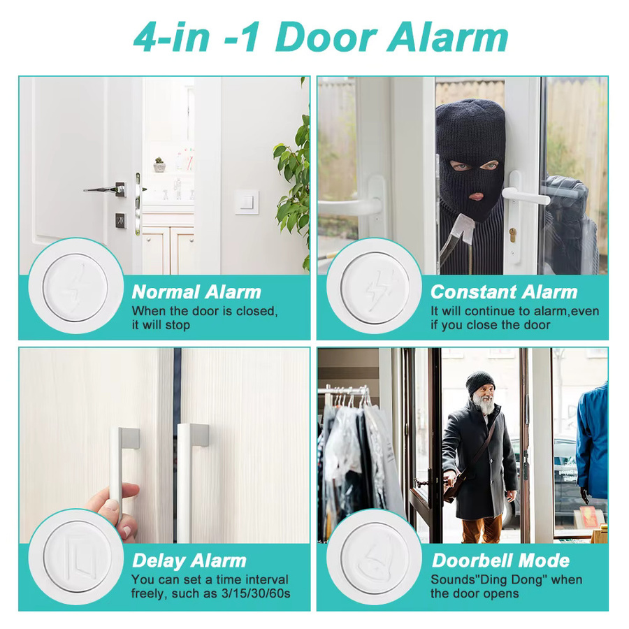 Awapow Smart Home Magnetsensor Weiß – Drahtloser Tür- und Fensteralarm zur Diebstahlsicherung und Induktions-Sicherheit - Bild 4