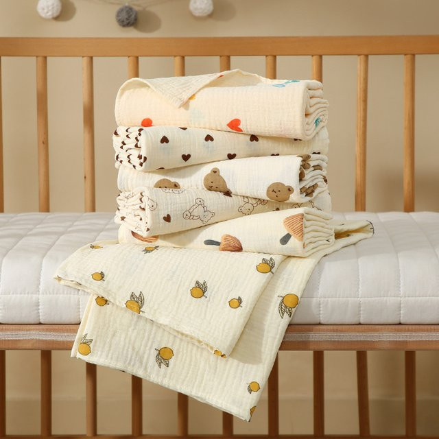 Baby Musselin Schmusetuch aus Baumwolle als Swaddle Decke und Badetuch für Neugeborene - Bild 1