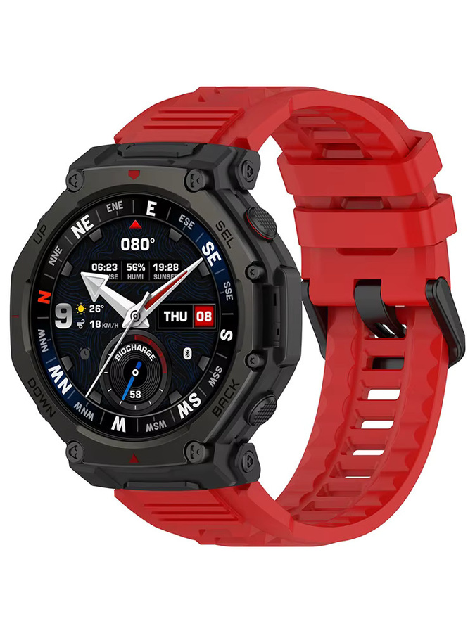 Amazfit Uhrenarmband Silikon, Schwarz, Unisex - Bild 2